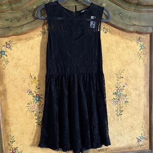 Express Black Lace Mini Dress
